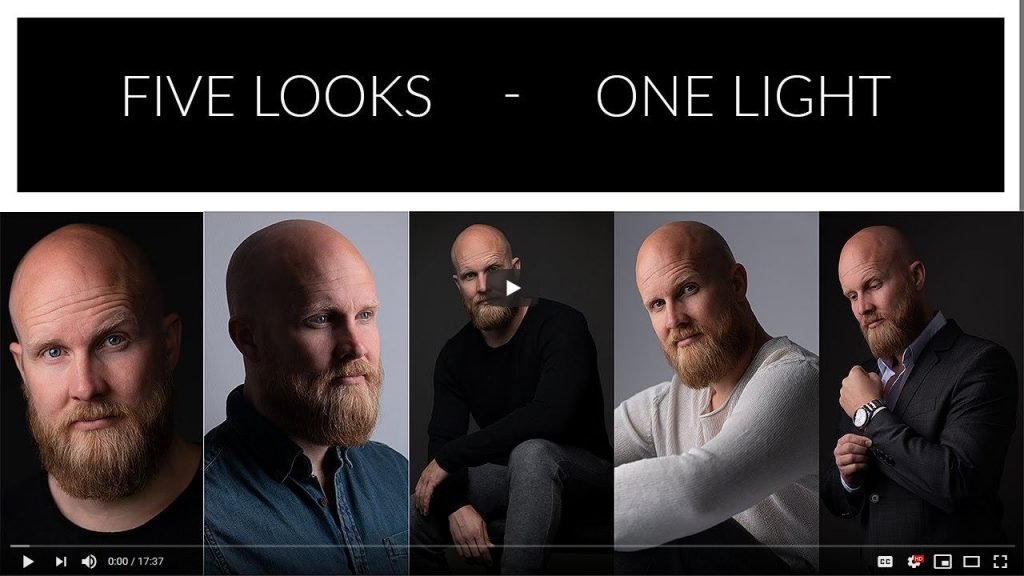 One Light Setup Portrait Photography - 5 Looks With One Light for Male Portraits - Hannah Couzens