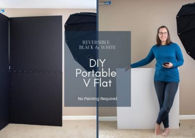 Basic Studio Portrait Lighting Tutorial - How to DIY Portable V Flat - Nicole Bedard